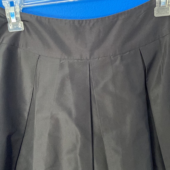 TERI JON Black Silk Taffeta Pleated Skirt with Bow & Crystals Sz 6 - Picture 7 of 9